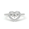 Zarkan Love Heart Silver Solitaire Ring