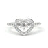 Zarkan Love Heart Silver Solitaire Ring