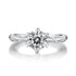 2 Carat Moissanite Diamond Solitaire Royal Love Silver Ring For Women - Free Size