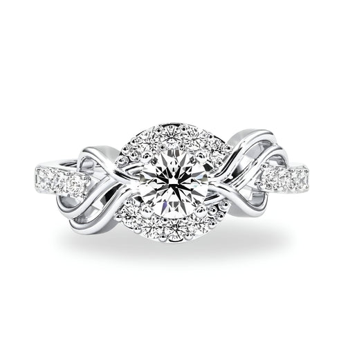 Zarkan 925 Sterling Silver Love Root Silver Solitaire Ring