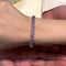 Hallmark Silver Lavender Square American Diamond Bracelet