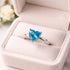 Zarkan 925 Sterling Silver Blue Heart Ring