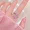Hallmark Silver Pink Floral Elegance Ring