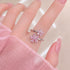 Hallmark Silver Pink Floral Elegance Ring