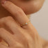 Hallmark Silver Solitaire Gold Plated Ring
