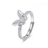 Hallmark Silver Minimal Sparkle Butterfly Ring