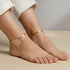 Hallmark Silver Gold Plated Snake Chain pair Anklet