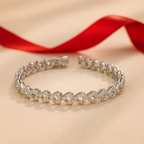Hallmark Silver Love Heart Bracelet Best For Gifting