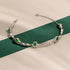 Zarkan 925 Silver Minimal Emerald Bracelet