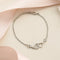 925 Silver Double Trouble Heart Bracelet with Link Chain