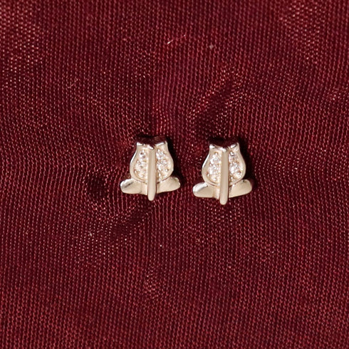 Zarkan Love Rose Pure Silver Earrings