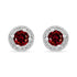 Zarkan Red Delight Dot Silver Earring