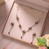 Hallmark Silver Necklace Set with Multi Color Crystal Flower Pendant
