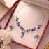 Hallmark Silver Sadabahar Blue Design Jewelry Set