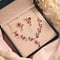 Hallmark Silver Sadabahar Red Design Jewelry Set