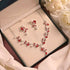 Hallmark Silver Sadabahar Red Design Jewelry Set
