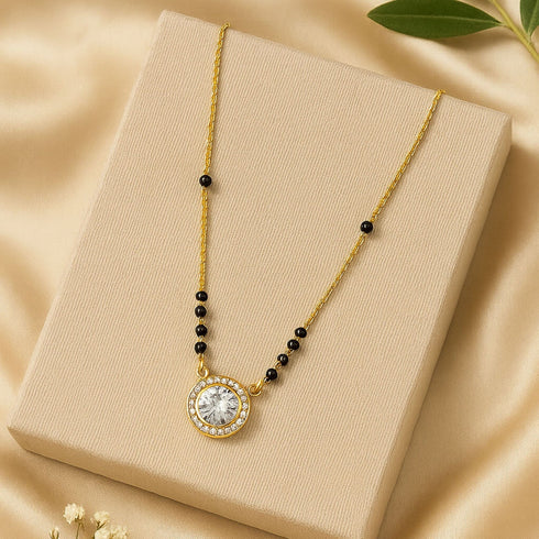 Hallmark Silver Gold Plated Mangalsutra Inspired By Kiara Advani