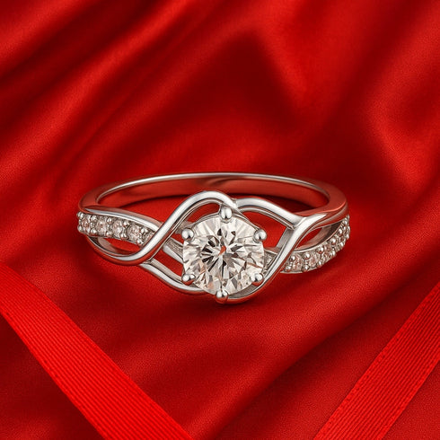 Zarkan Silver Solitaire Ring For Your Queen