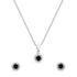 Zarkan Black Delight Dot Silver Jewelry Set