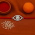 Zarkan Evil Eye Pure Silver Rakhi With Roli Chawal