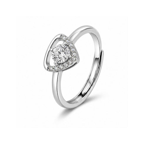 Zarkan First Love Silver Solitaire Ring