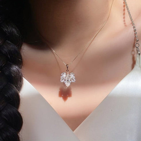 Hallmark Silver Gold Leaf Necklace