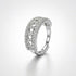 Zarkan 925 Silver Infinity Heart American Diamond Ring