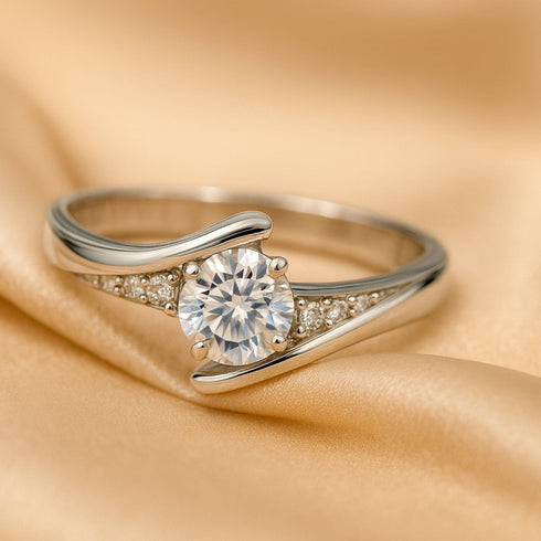 Zarkan 925 Hallmark Capture The Diamond Pure Silver Adjustable Ring