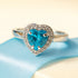 Zarkan 925 Hallmark The Blue Bold Diamond Pure Silver Adjustable Ring