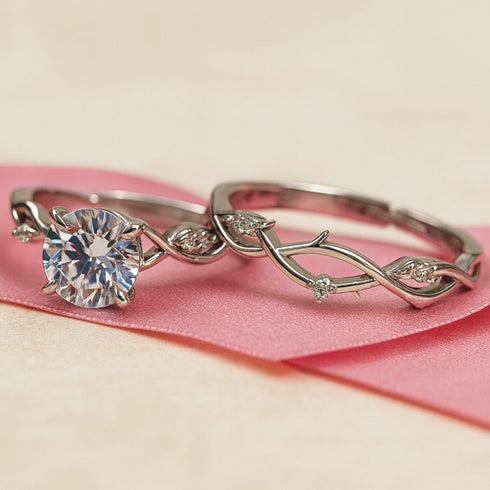 Zarkan 925 Hallmark Surreal Bond Pure Silver Adjustable Stackable Rings