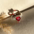Hallmark Silver Blazing Red Heart Ring