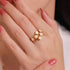Hallmark Silver Gold Floral Ring
