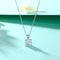 Zarkan 925 Silver Square Cut Diamond Shape Pendant With Link Chain
