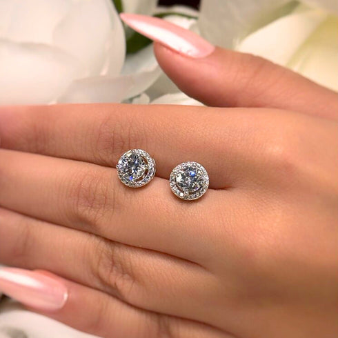 Zarkan Silver Stud Zircon Royal Jewelry Set