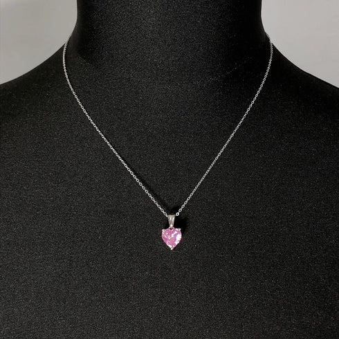 Hallmark Silver Marine Pink Heart Pendant
