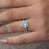Hallmark Silver Marine Blue Heart Ring