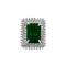 Zarkan 925 Green Ruby Silver Ring For Women