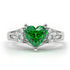 Crystal Love Emerald AD Heart Adjustable Engagement Ring