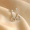 Zarkan 925 Silver Barbell Simple Cupid Earrings