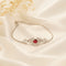Zarkan Red Bits of Bloom Silver Bracelet