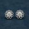 Zarkan Floral Stud Silver Earrings