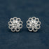 Zarkan Floral Stud Silver Earrings