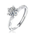2 Carat Moissanite Diamond Solitaire Royal Love Silver Ring For Women - Free Size