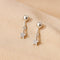 Zarkan 925 Silver Barbell Star Dangle Earrings