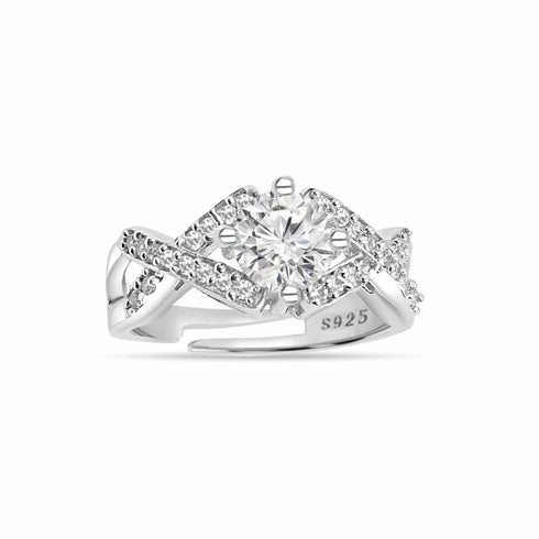 Infinity Love 925 Silver Ring With AD
