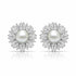 925 Silver Pearl Elegant Tops Earring With Rectangle AD
