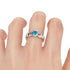 Zarkan Crown Blue Heart 925 Sterling Silver Ring