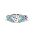 Zarkan Princes Blue Crown 925 Pure Silver Ring