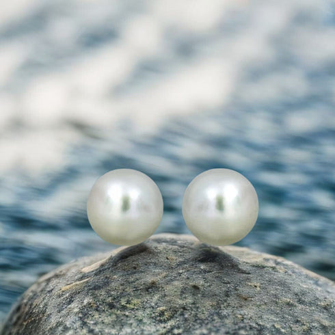 Zarkan Micro Pearl Silver Studs