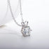 Zarkan Silver Zircon Pendant with Link Chain